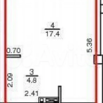 Продается 1-комнатная квартира, 37,7 м²