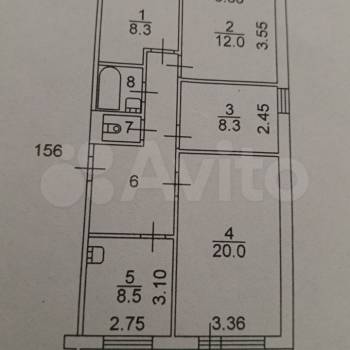 Продается Многокомнатная квартира, 72,8 м²