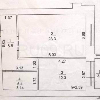 Продается 1-комнатная квартира, 49 м²