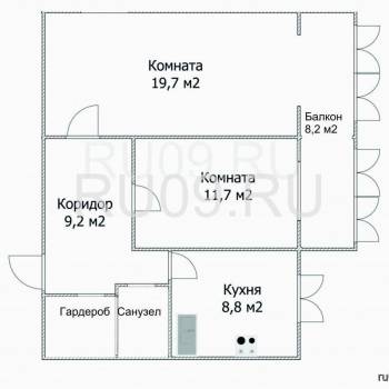 Сдается 2-х комнатная квартира, 53 м²