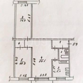 Продается 3-х комнатная квартира, 58,3 м²