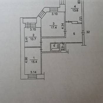 Продается 3-х комнатная квартира, 77 м²