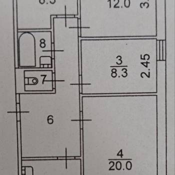 Продается 1-комнатная квартира, 72,8 м²