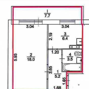 Продается 1-комнатная квартира, 35 м²