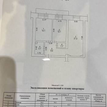 Продается 2-х комнатная квартира, 62,4 м²
