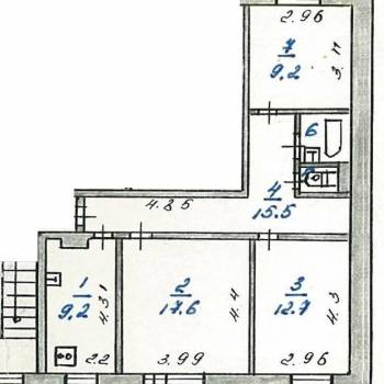 Продается 3-х комнатная квартира, 67,5 м²