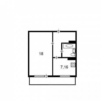Продается 1-комнатная квартира, 34,6 м²