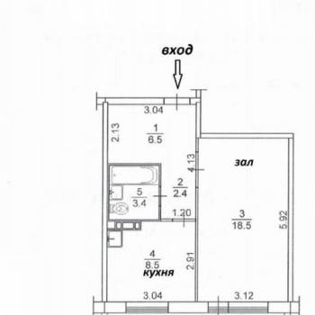Сдается 1-комнатная квартира, 39,4 м²