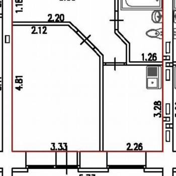Продается 1-комнатная квартира, 40 м²