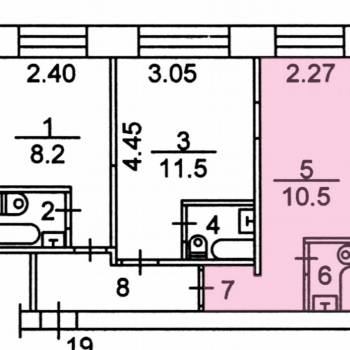 Сдается 1-комнатная квартира, 13,5 м²