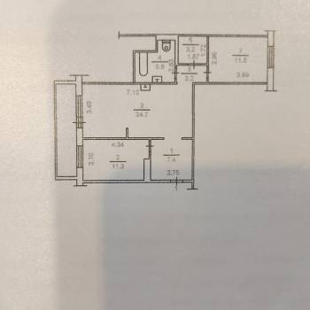 Продается 3-х комнатная квартира, 66,1 м²