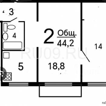 Продается 2-х комнатная квартира, 44 м²