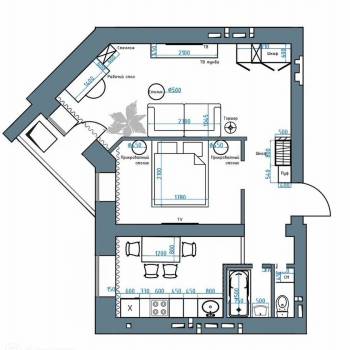 Сдается 2-х комнатная квартира, 49 м²