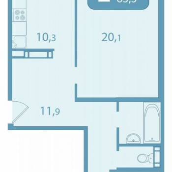 Сдается 2-х комнатная квартира, 62 м²