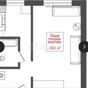 Продается 1-комнатная квартира, 29 м²