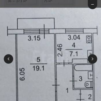 Сдается 1-комнатная квартира, 36,3 м²