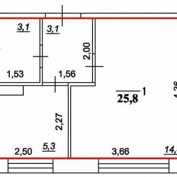 Продается 1-комнатная квартира, 26 м²