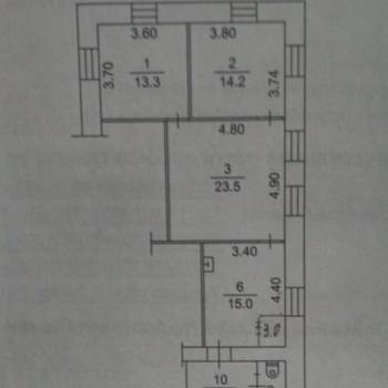 Продается 3-х комнатная квартира, 75,4 м²