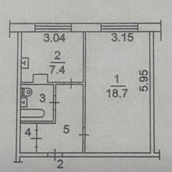 Продается 1-комнатная квартира, 36 м²