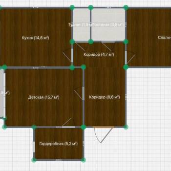 Продается 2-х комнатная квартира, 72,5 м²