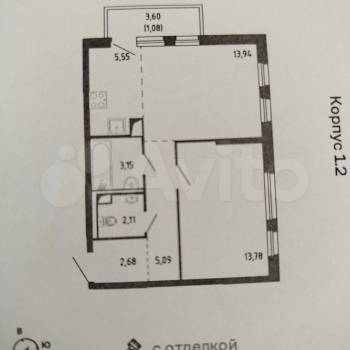 Сдается 2-х комнатная квартира, 47 м²