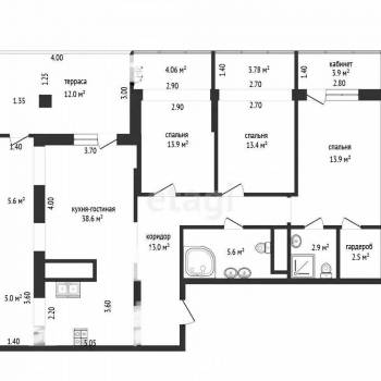 Продается Многокомнатная квартира, 120 м²