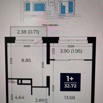 Сдается 1-комнатная квартира, 32,7 м²