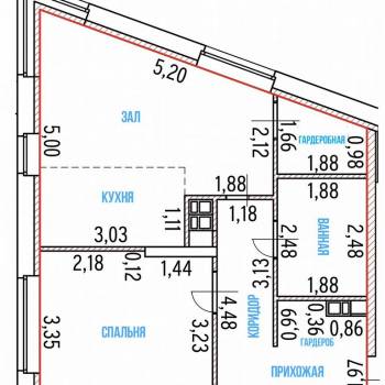 Сдается 1-комнатная квартира, 47 м²