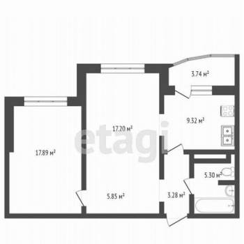 Продается 2-х комнатная квартира, 58,6 м²