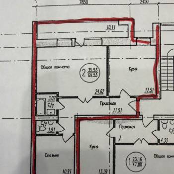 Продается 2-х комнатная квартира, 69,2 м²