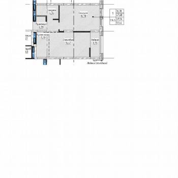 Сдается 1-комнатная квартира, 51,7 м²
