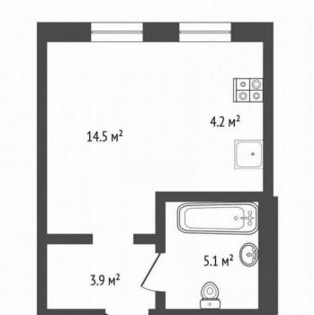 Продается 1-комнатная квартира, 28 м²