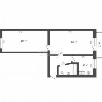 Сдается 2-х комнатная квартира, 43,6 м²