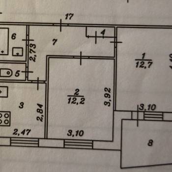 Продается 2-х комнатная квартира, 42,8 м²