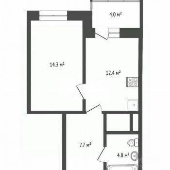 Продается 1-комнатная квартира, 39,2 м²