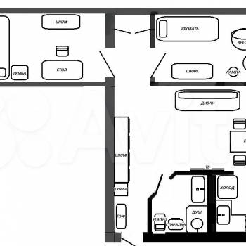 Сдается Многокомнатная квартира, 58 м²