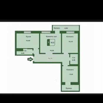 Продается 3-х комнатная квартира, 85 м²