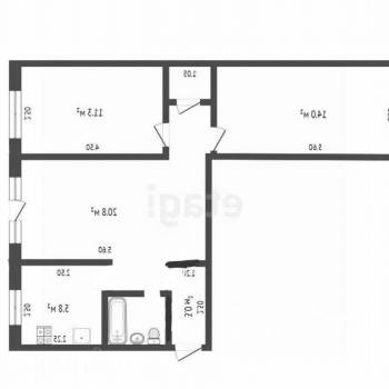 Продается 3-х комнатная квартира, 56 м²