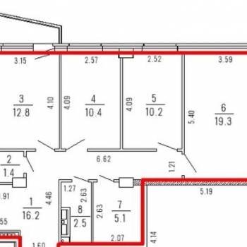 Продается 3-х комнатная квартира, 77,9 м²