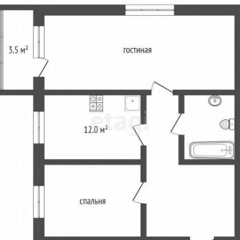 Продается 2-х комнатная квартира, 49,5 м²