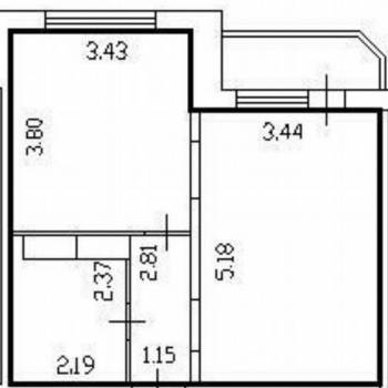 Продается 1-комнатная квартира, 39,5 м²