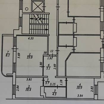 Продается 2-х комнатная квартира, 57,4 м²