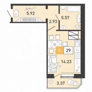 Сдается 1-комнатная квартира, 28 м²