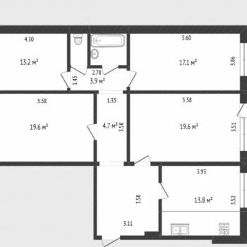 Продается Многокомнатная квартира, 106,5 м²