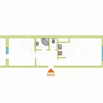 Продается 1-комнатная квартира, 52,1 м²