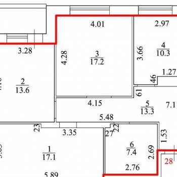 Продается 3-х комнатная квартира, 78,9 м²