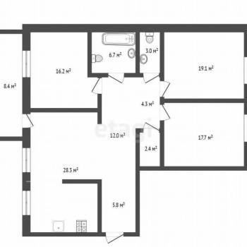 Продается Многокомнатная квартира, 120 м²