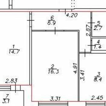 Продается 2-х комнатная квартира, 50,4 м²