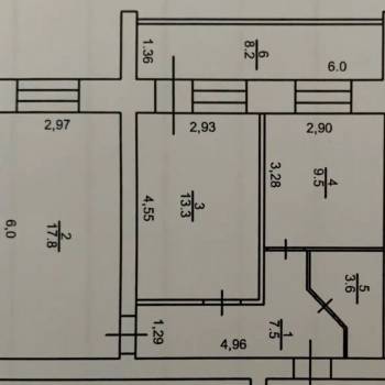 Продается 2-х комнатная квартира, 52 м²